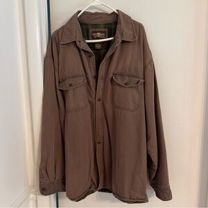Vintage Levi Strauss Flannel Lined Long Sleeve Button up Khaki  XXL